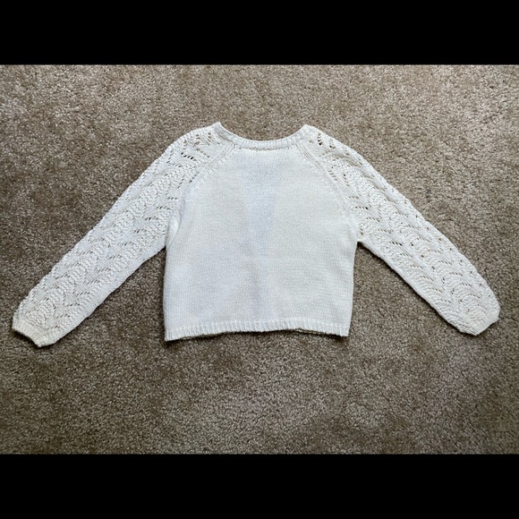 Zara girls knit cardigan sz 2t/3t cream - Picture 2 of 4